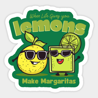 When Life Gives You Lemons, Make Margaritas T-Shirt | Funny and Refreshing Citrus Lover Tee Sticker